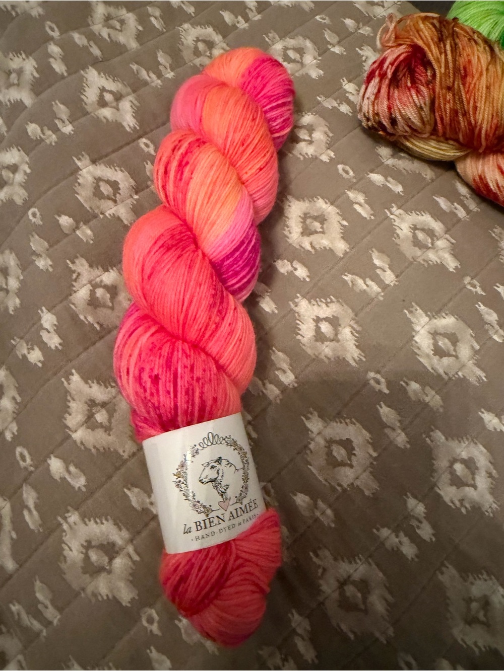 LaBien Aimee  Pink Hand-Dyed Yarn Skein